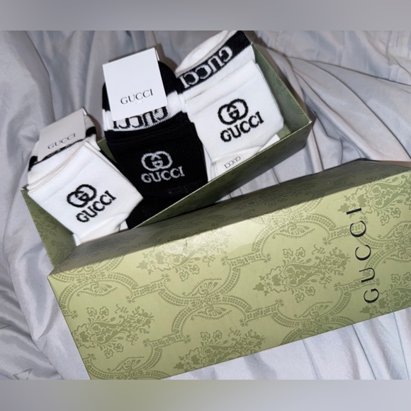 Women's Black and White Set of 3 Socks - Picture 1 of 8